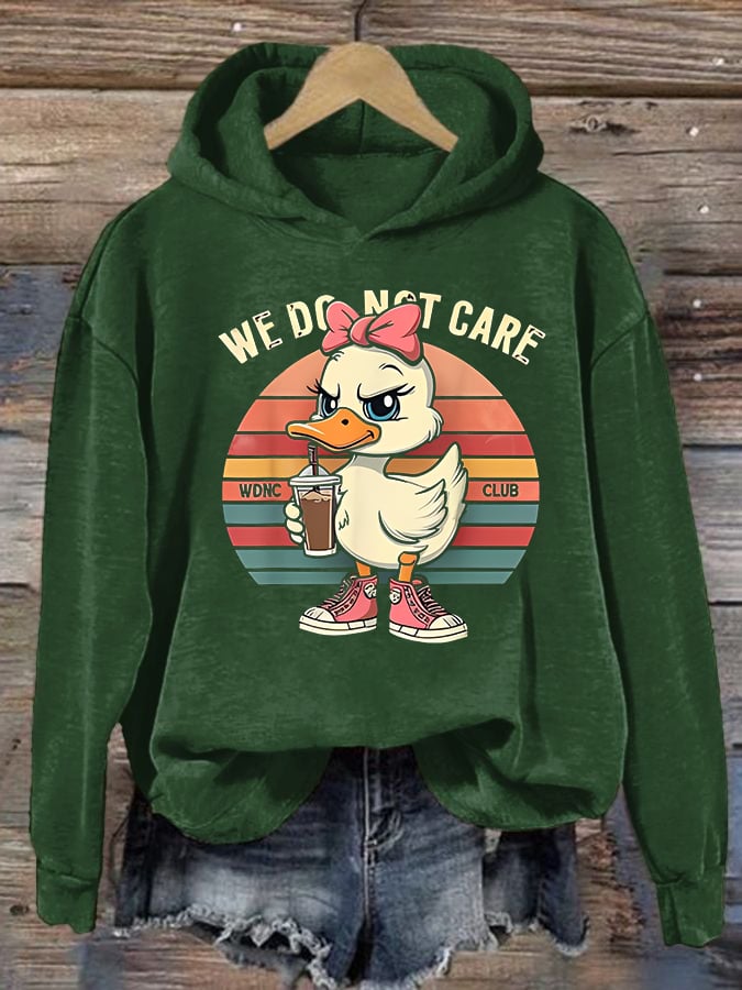 Women's  Retro Funny Proud Member Of Club We Do Not Care Menopause Perimenopause Print  Hoodie