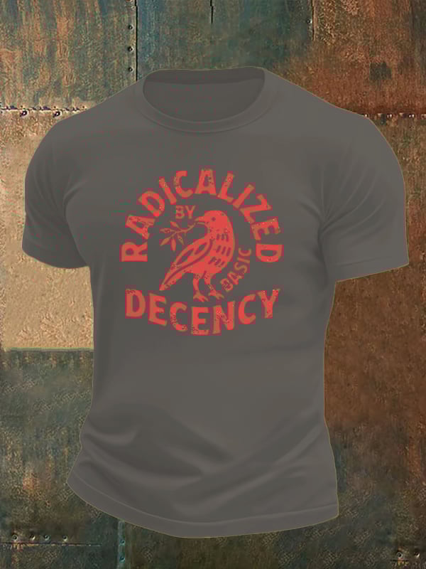 Men's  Radicalized by Basic Decency Print  T-Shirt