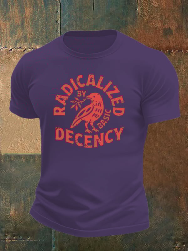 Men's  Radicalized by Basic Decency Print  T-Shirt