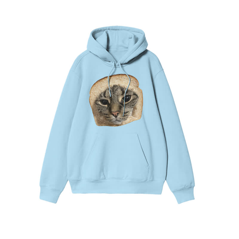 Unisex Toast Cat Print Hoodie