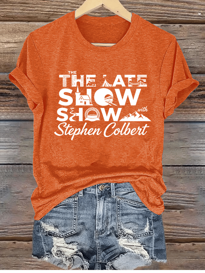 Women's Retro Last Show Tree Print T-Shirt