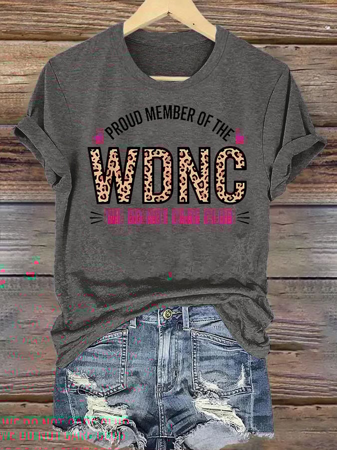 Women's  Retro Funny Proud Member Of Club Menopause Perimenopause Print T-Shirt