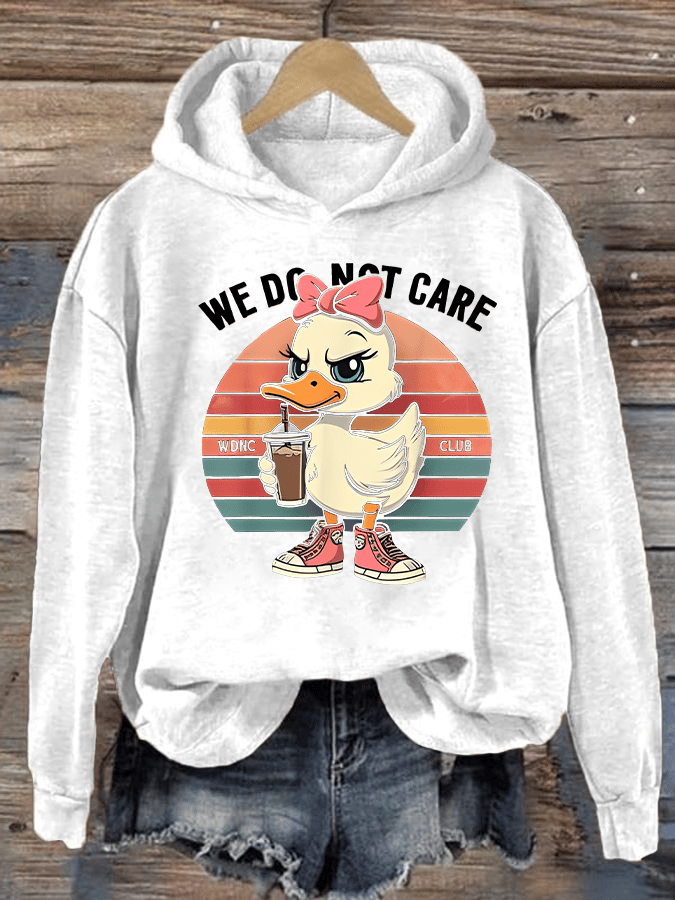 Women's  Retro Funny Proud Member Of Club We Do Not Care Menopause Perimenopause Print  Hoodie