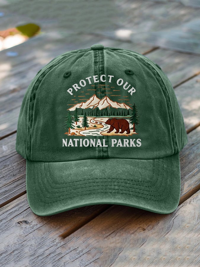 Unisex National Park Protection Washed Cotton Hat