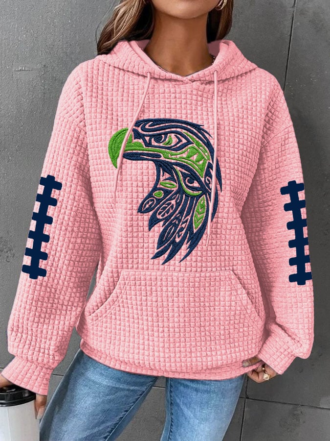 Women's   Football Print  Hoodie