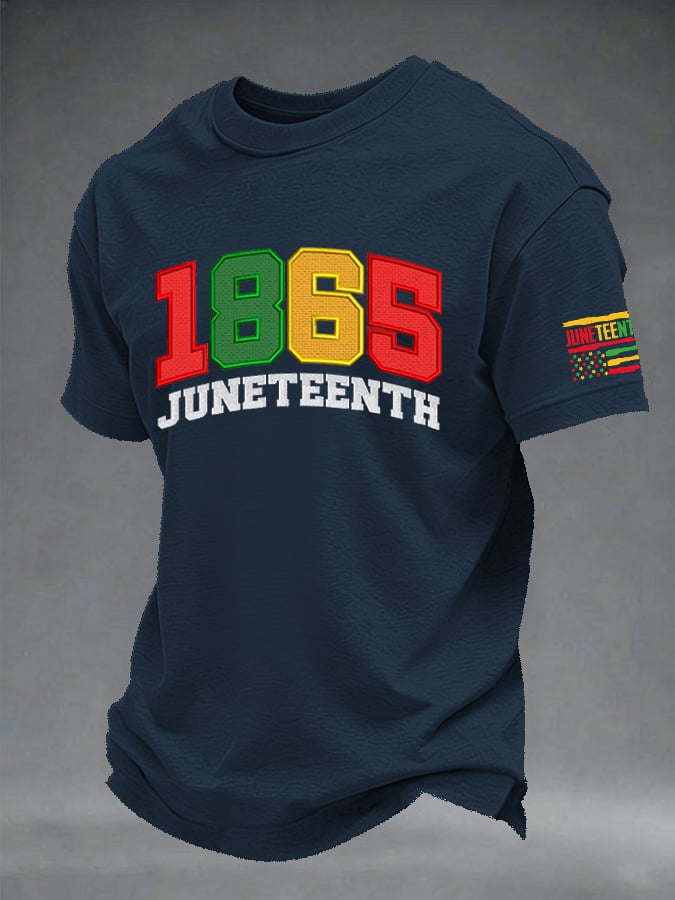 Men's Juneteenth Print Casual T-Shirt