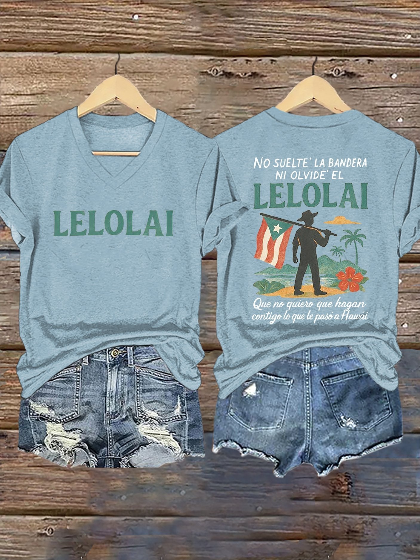 Women's Puerto Rico Printed Short-Sleeved T-Shirt