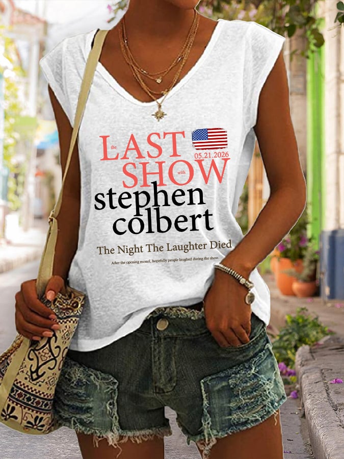 Retro Last Show 05.21.2026 The Night The Laughter Died After The Opening Monol, Hopefully People Laughed During The Show Print Tops Tank
