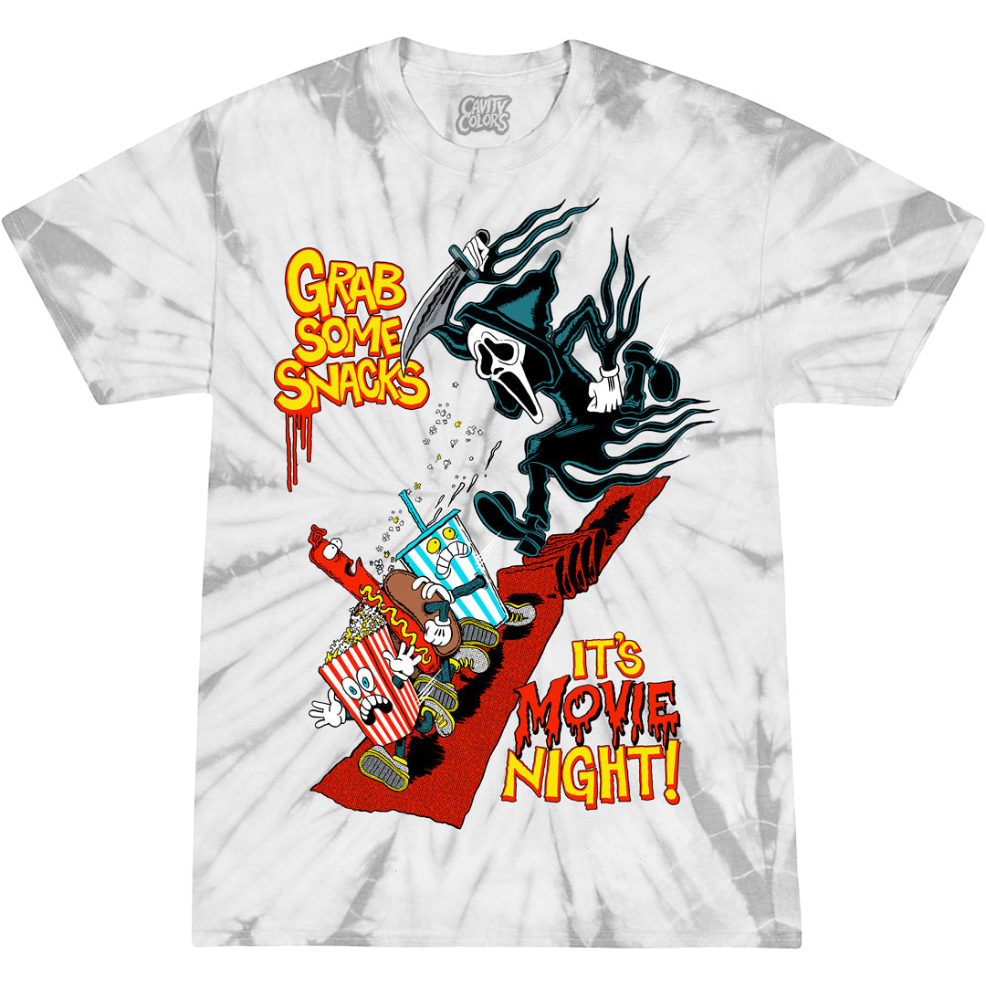 Unisex GHOST FACE: AT THE MOVIES  - TIE-DYE T-SHIRT