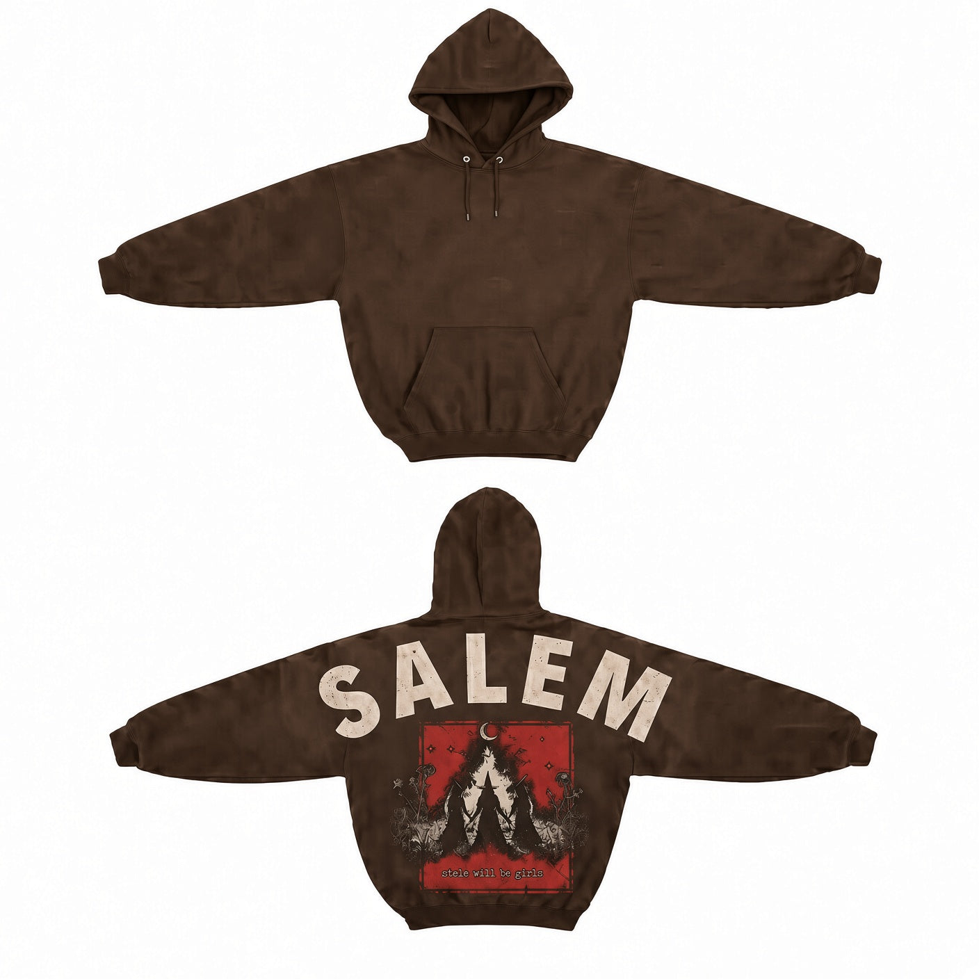 Unisex Halloween Shoulder-to-Shoulder Back Lettering Sweatshirt Hoodie