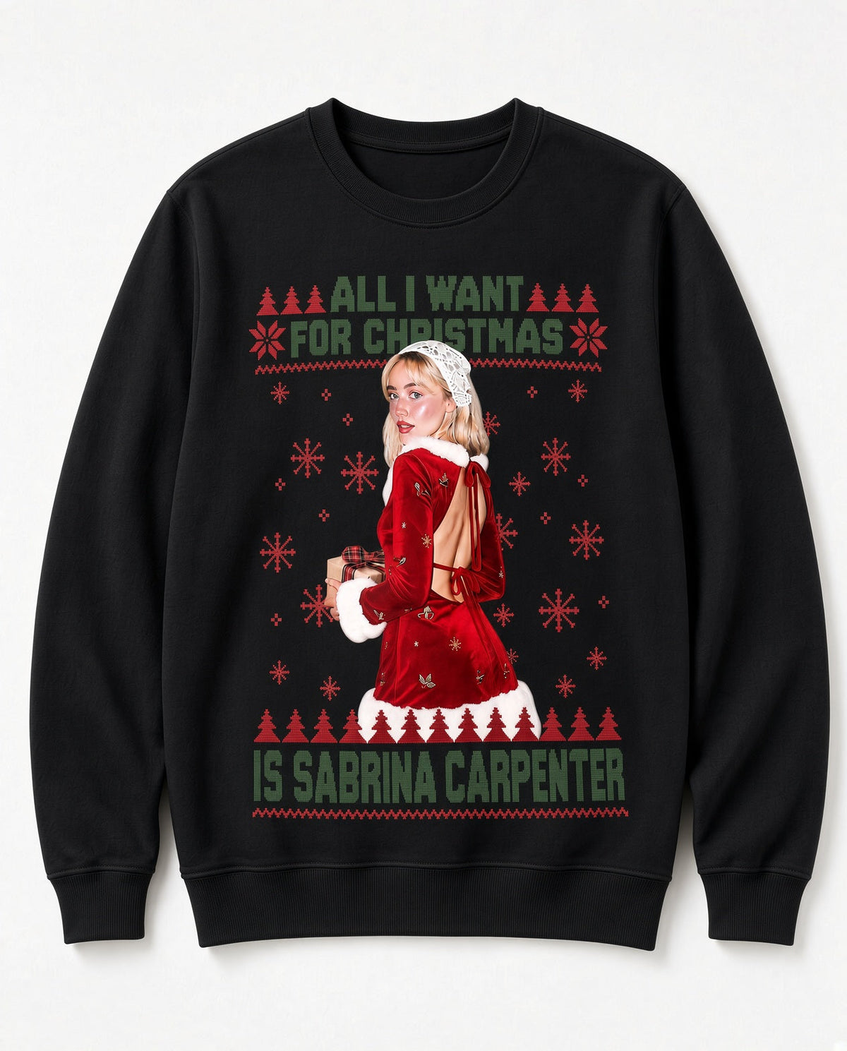 Unisex All I Want for Christmas Crewneck Sweatshirt – The Perfect Holiday Gift for Pop Music Fans 🎄🎁