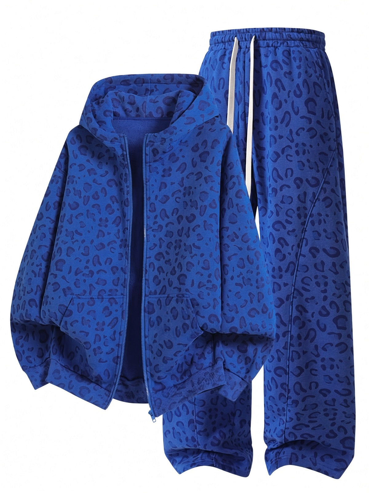 🐆 Unisex Leopard Print Tracksuit Set – Hoodie & Sweatpants, Multiple Colors 🔥