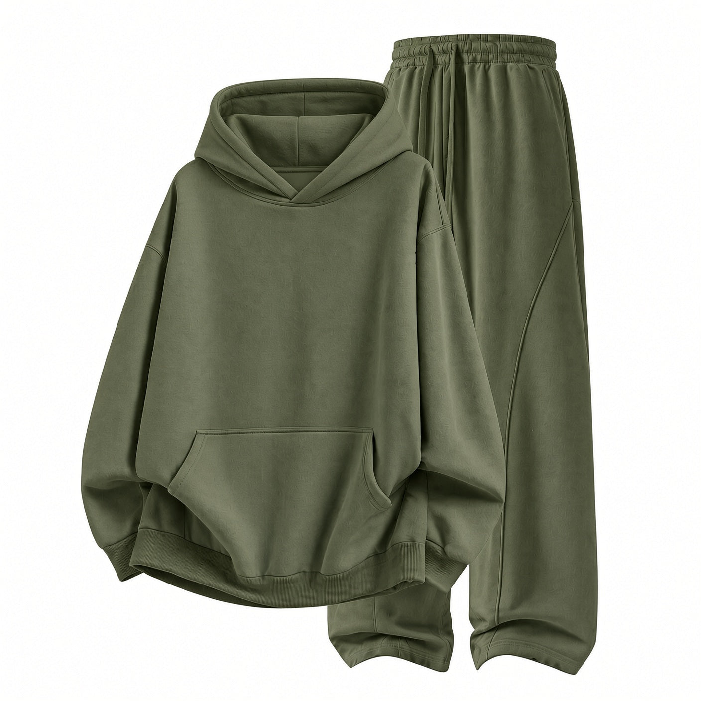 Unisex Cozy Hoodie & Wide-Leg Pants Set – Relaxed Streetwear Outfit ☁️