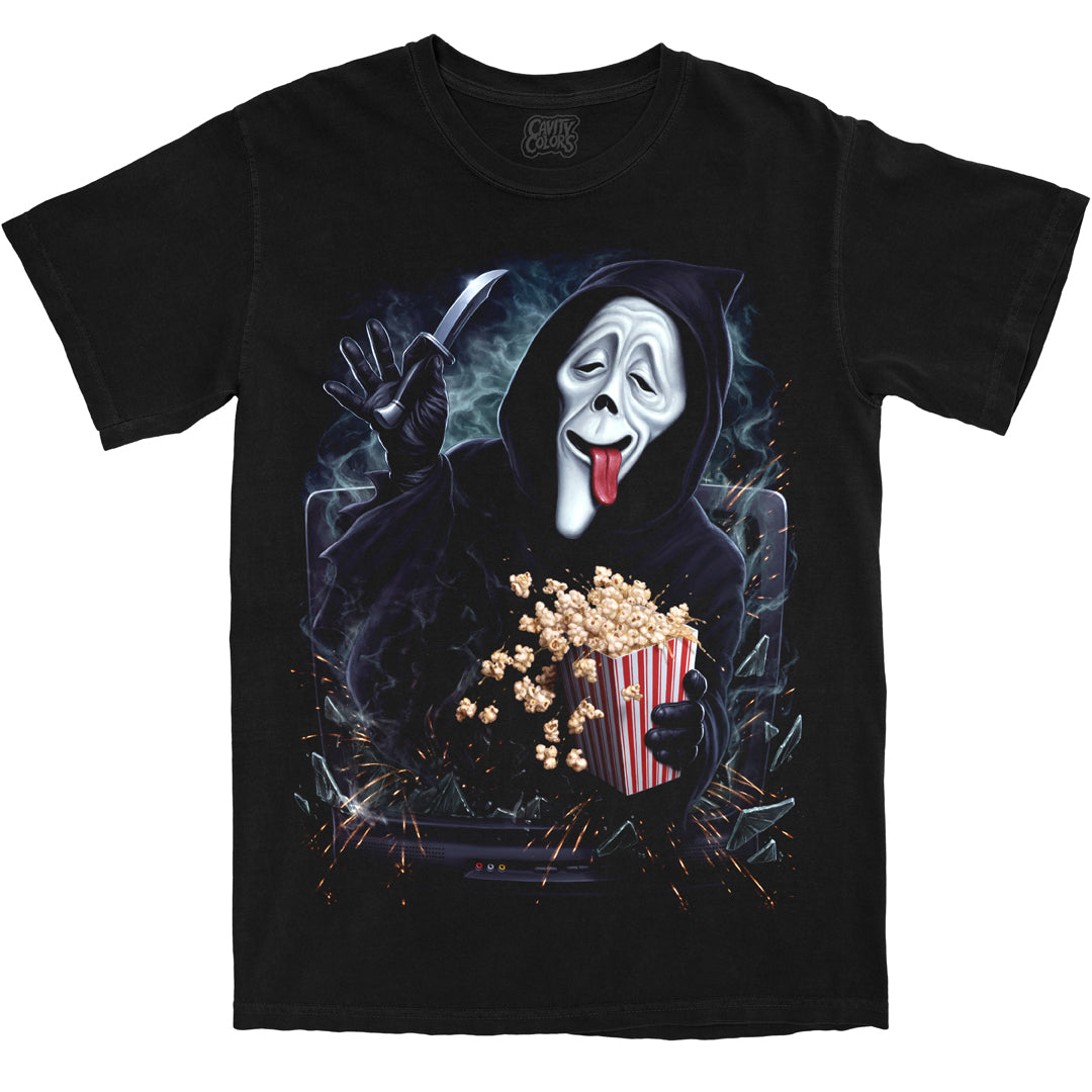 Unisex GHOST FACE SPOOF: SCARY MOVIE MUNCHIES - T-SHIRT
