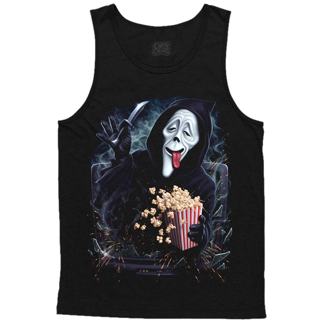 Unisex GHOST FACE SPOOF: SCARY MOVIE MUNCHIES - TANK TOP