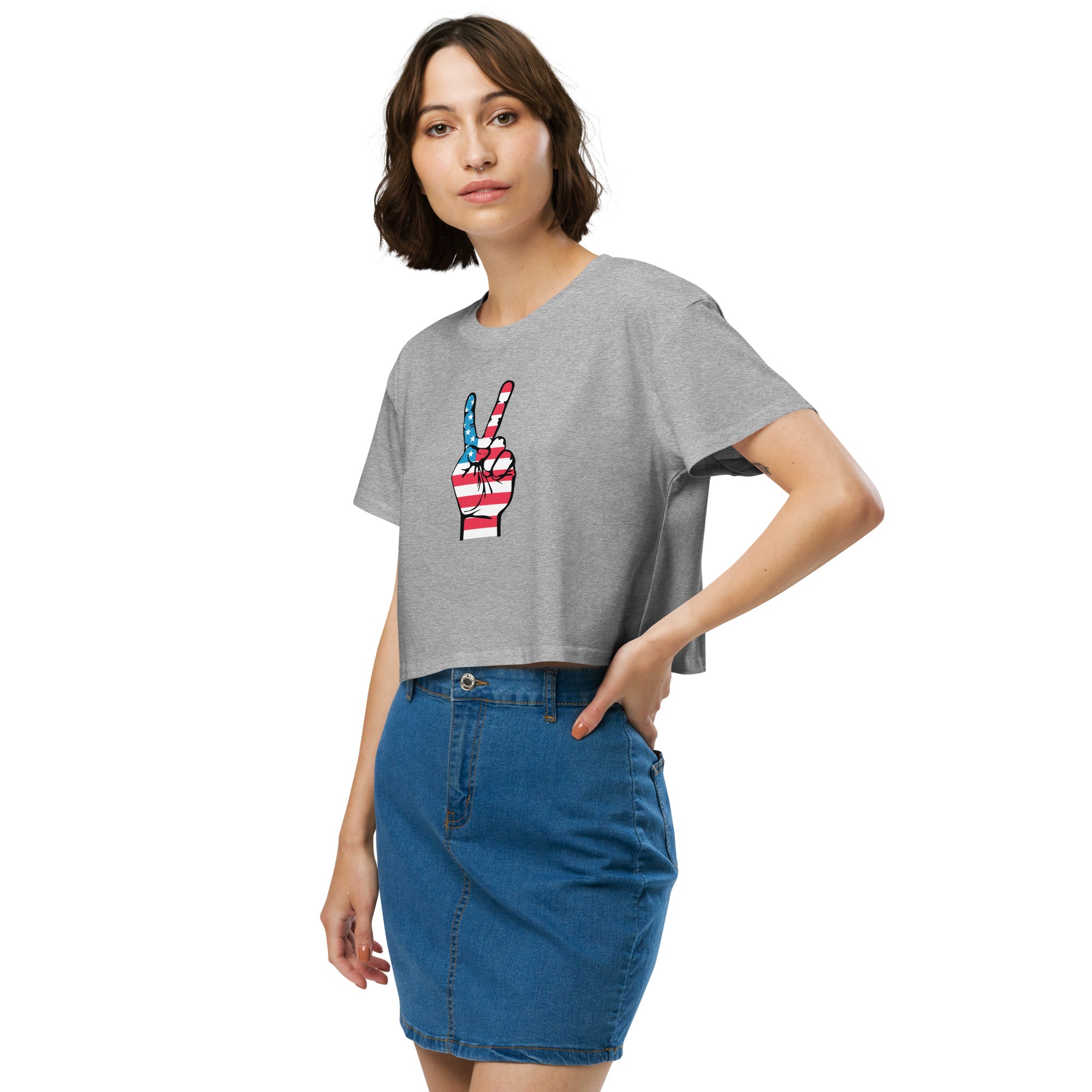Peace in America – Women’s crop top