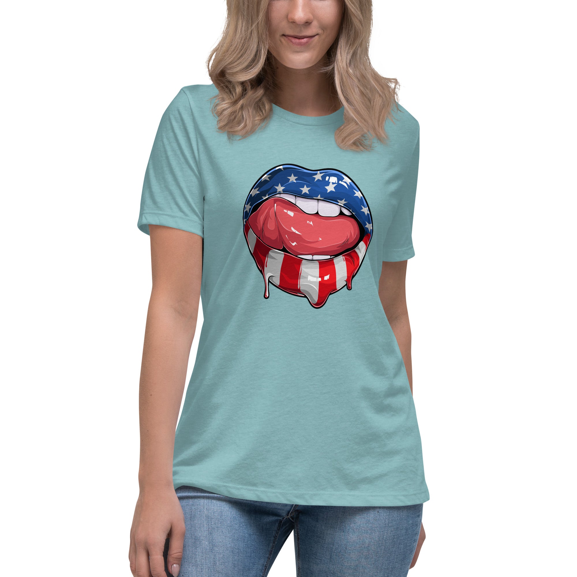 Patriotic Lips – Women’s Relaxed T-Shirt