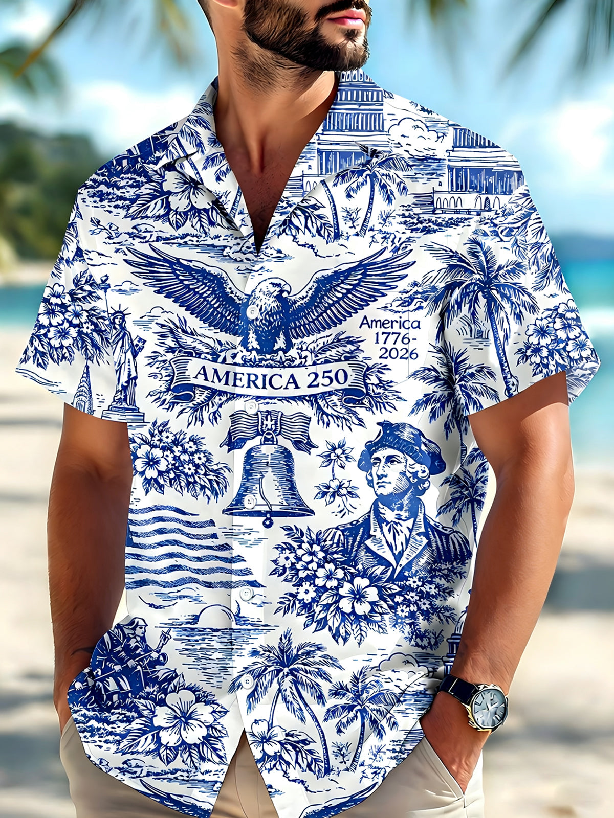 250th Anniversary Celebrate Men's Pocket Short Sleeve Shirts